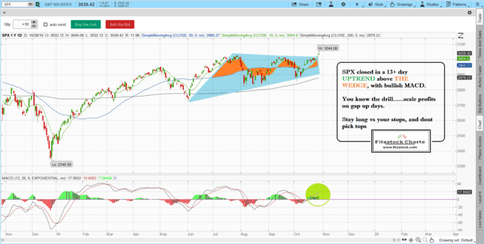 SPX 3 700x354 - Stock Market Technical Analysis with Fitzstock Charts daily close 10/28/19