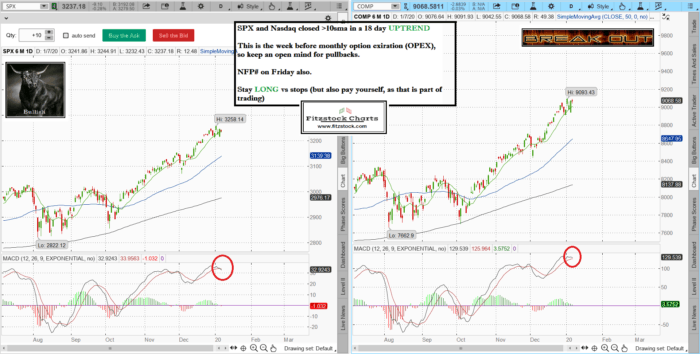 spxnaz 3 700x354 - Stock Market Technical Analysis with the Best Stock Charts in the Industry.- Fitzstock Charts closing notes 1/7/20